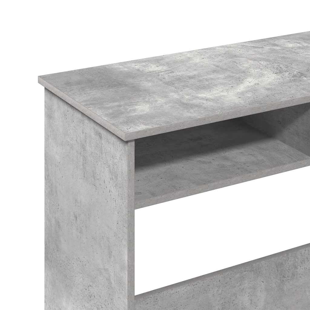 Escritorio gris hormigón de madera 80 x 40 x 75 cm con espacio de almacenamiento y amplia superficie de trabajo, ideal para oficina, oficina en casa, estudio y habitación infantil