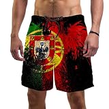 Badehose Herren Portugal-Flaggen Swim Trunks Schnelltrocknend Badeshorts Schwimmhose Boardshorts Mit Kordelzug S