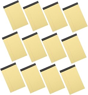 Veemoon 12 Computadora Portátil Almohadillas Forrado Escribiendo Gobernó Jr Pequeño Oficina Escuela Totas De Notas Almohadilla Amarilla Blocs De Notas Para El Trabajo Papel Yellow