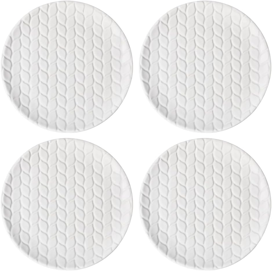 temp-tations by Tara Woodland Emerald Green Plates, Set of 4-8" Small Green Ceramic Plates for Salad, Microwavable, Dishwasher-Safe, Stoneware Dinnerware Sets, Premium Kitchen and Dining Dishes