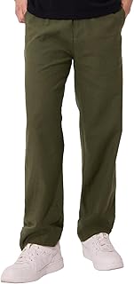 The Souled Store Linen Pants: Men and Boys Drawstringed Solid Straight Fit Summer Ready Lightweight Casual Cotton Linen Pants Price In India