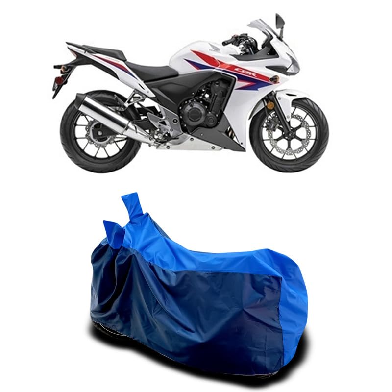 DUFFEL-Two Wheeler Bike Body Cover Compatible for Cbr500r Bs6 Heat Protectio/UV-Rays/Birds Dropping/DustProof/Waterproof All Variants [Nevay Blue]
