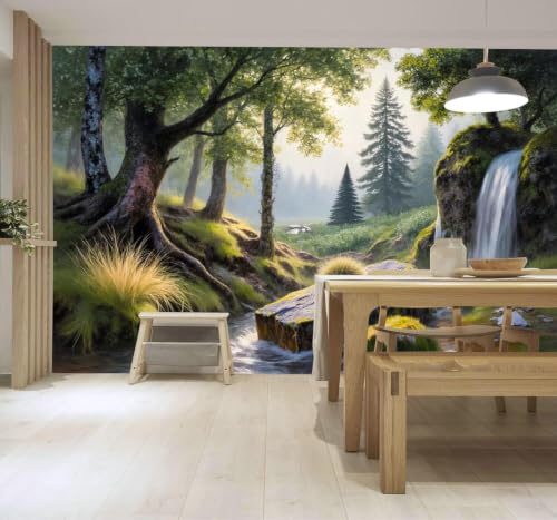 Papier peint texturé soie XLMING décor cascade premium 3D