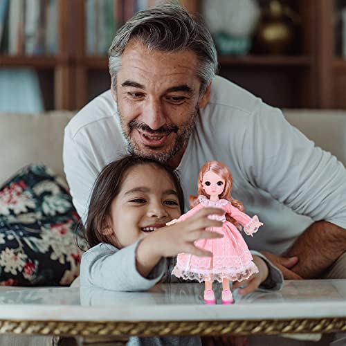 Beem Jun 11 Inch Bjd Dolls 13 Removable Ball Joints Dolls For Age 3+ Girls Kawaii Fashion Dolls Adorable Cute Doll Kids Toy With Clothes And Silver Hair Christmas Birthday Gift For Girls(Pink) #TOP6