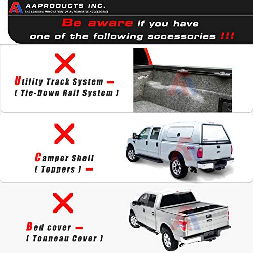 AA-Racks X31 Truck Rack with (8) Non-Drilling C-Clamps Pick-up Truck Utility Ladder Rack Matte Black