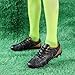 WILTENA Womens Comfy Soccer Cleats Mens Low Top Firm Ground Football Shoes Girls Boys Fashion Outdoor Football Sneakers Black Size 8w/6.5m