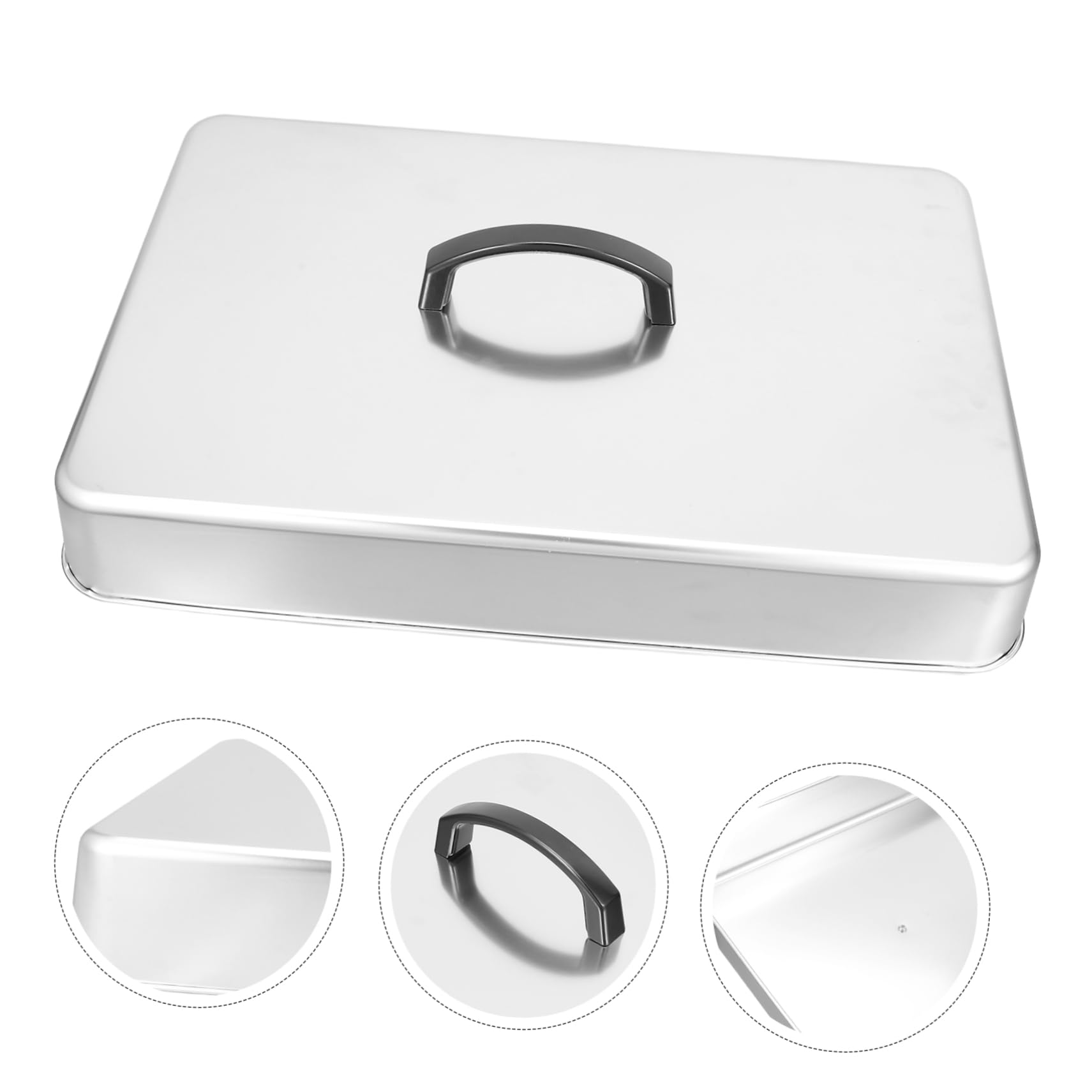 Tapa De Sartén De Acero Inoxidable Para Cocinar Al Vapor Tapa De Plancha Rectangular Accesorios De Cocina Para Parrilla y Barbacoa