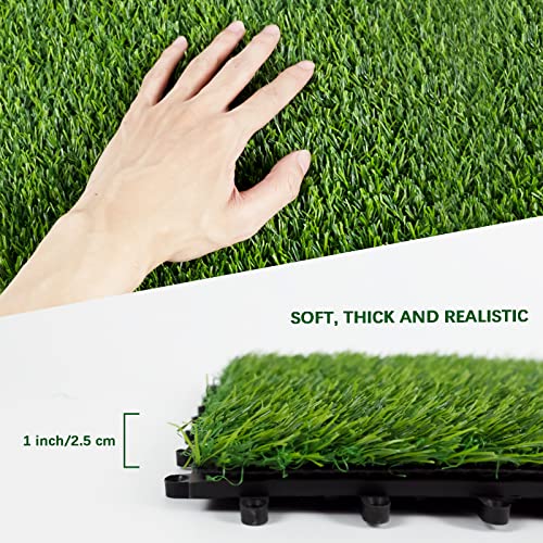 Cg&Kygg Artificial Grass Soft Faux Grass Decor, 12"X12" Turf Grass Comfortable Fake Grass For Garden Lawn Patio (1 Pack) #TOP3