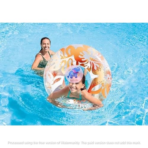 Image of Inflatable Swimming Rings for Adult| Printed Floater for Summer Fun|Circle Swim Tube for Pool Party, Lake, Beach| Swimmer Training Aid|Water Safety Float for Kids 9+ Pack of 1