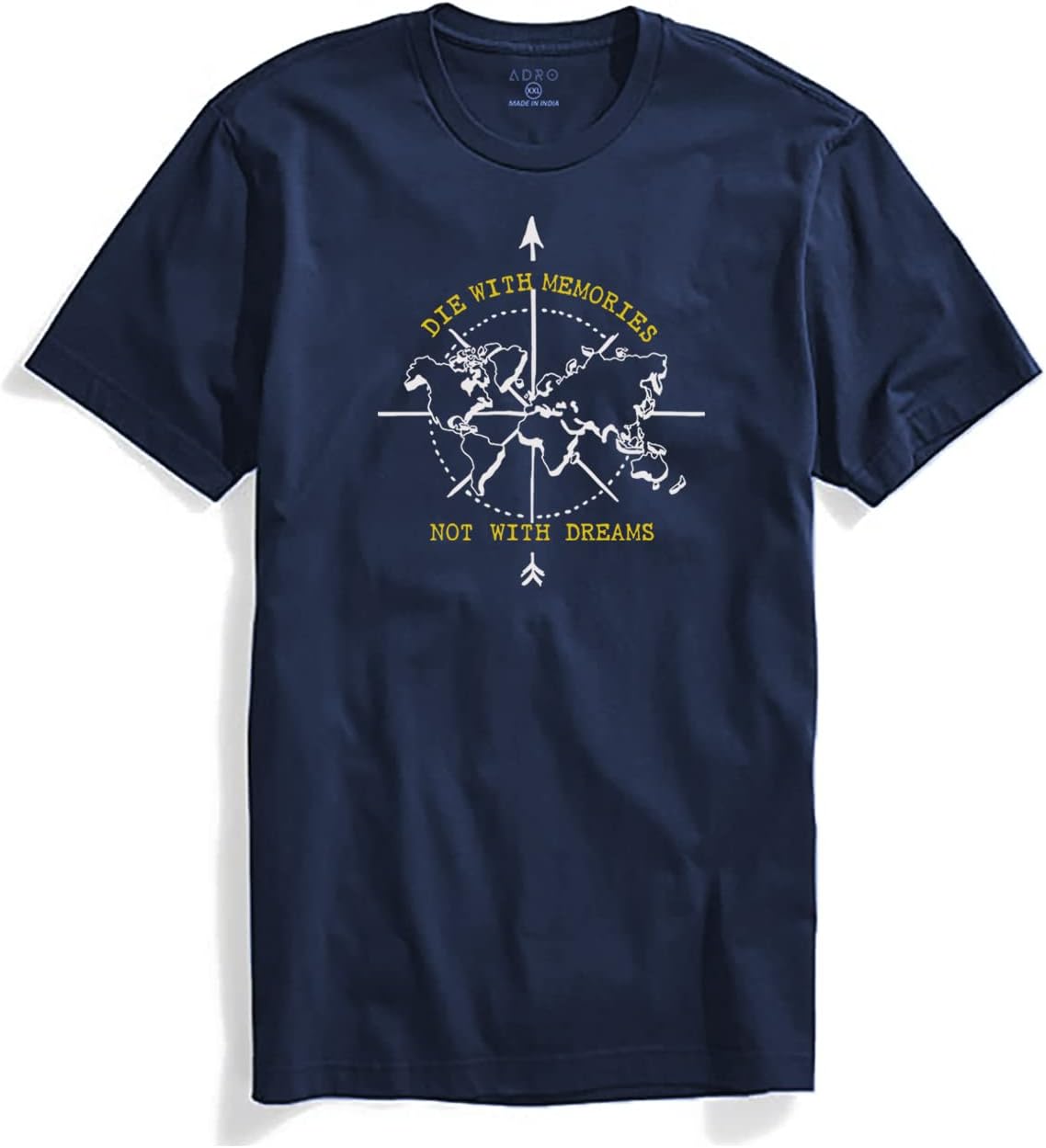 ADROMen's 100% Cotton Regular Fit T-Shirt