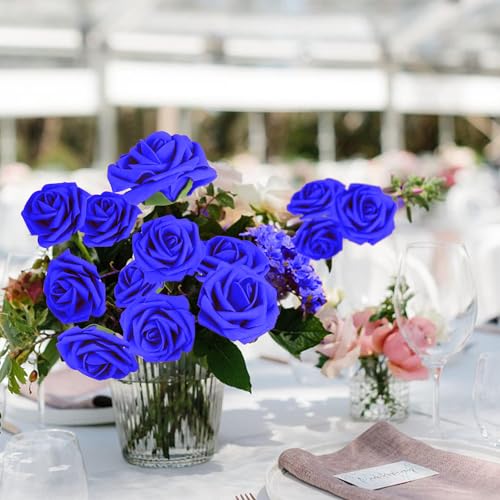 FINGOOO 12pcs Artificial Roses - Image 3