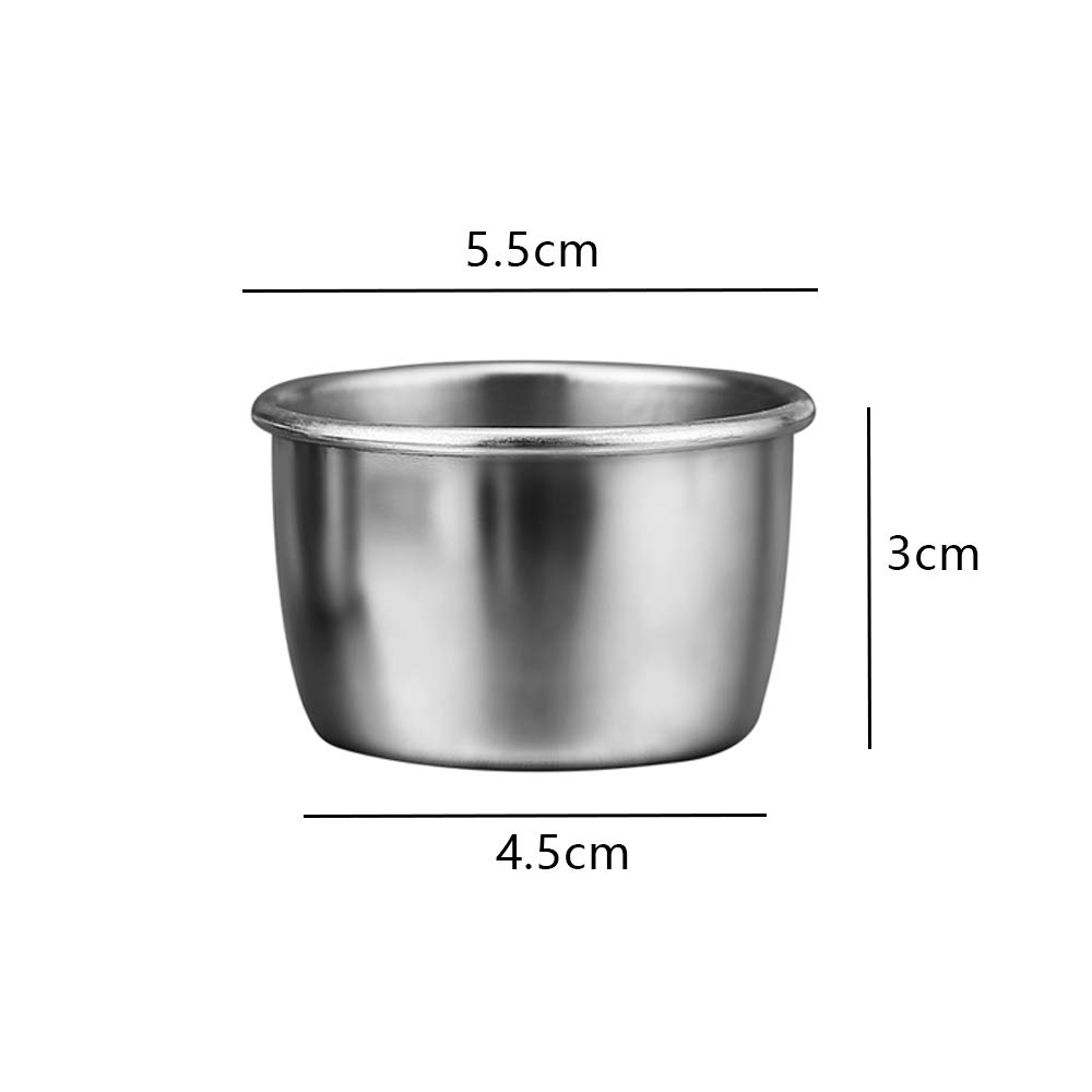 YYAOGAGNG 4Pcs 304 Stainless Steel Sauce Dishes Reusable Sauce Container Appetizer Dishes Sauce Cups Sushi Soy Dishes