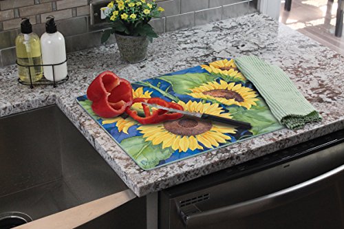 CounterArt tabla de cortar de vidrio templado 15 por 12 pulgadas con diseño de girasoles miniatura 2