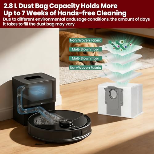 Image of Q10 S5 Replacement Parts Accessories for Roborock Q10 S5+, Q10 X5+ Series Robot Vacuum Kit, 1 Main Brush, 6 Hepa Filter, 6 Mop Pads, 6 Side Brush, 6 Dust Bags,1 Screwdriver, 1 Clean Tool