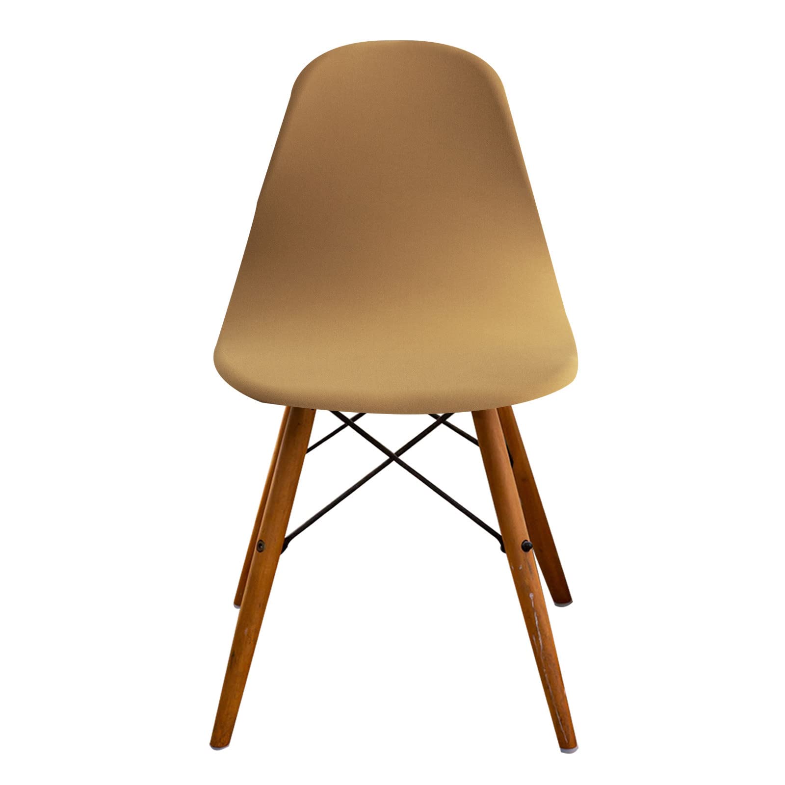 Chickwin Coprisedie Scandinavo, Tinta Unita Coprisedia Elasticizzati con Schienale 1 2 4 6 Pezzi, Fodere per Sedie da Sala da Pranzo Fodere Coprisedia Antiscivolo (Colore Cachi,4 Pezzi
