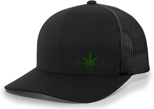 Weed Heartbeat Marihuana Cannabis - Gorra de béisbol para hombre