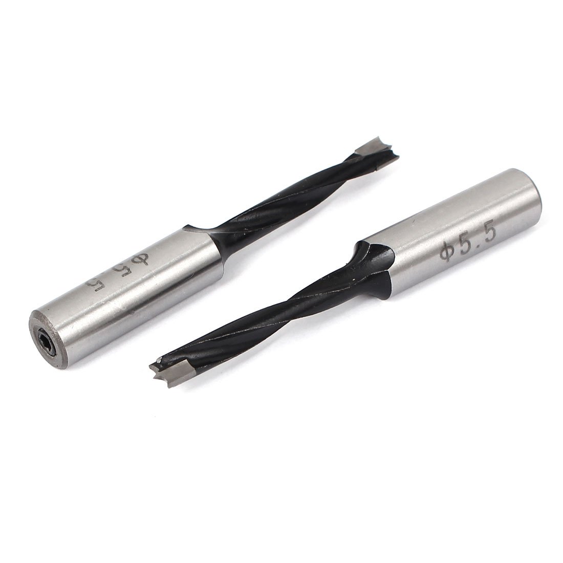 Aexit 5.5mm Dia Drill Bits Carbide Tip Brad Point Boring Drill Bit Woodworking Auger Drill Bits Tool 2pcs