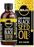 MAJU Black Seed Oil - 3 Times Thymoquinone, Cold-Pressed, 100% Turkish Black Cumin Seed Oil, Liquid Pure Blackseed, Glass Bottle, 8 oz