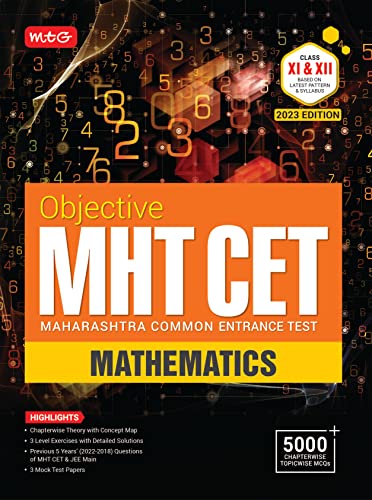 Image of MTG Objective MHT CET Mathematics Books 2023 Exam - MHT CET Engineering Previous Years Solved Papers With Chapterwise Topicwise MCQs & Mock Test Papers