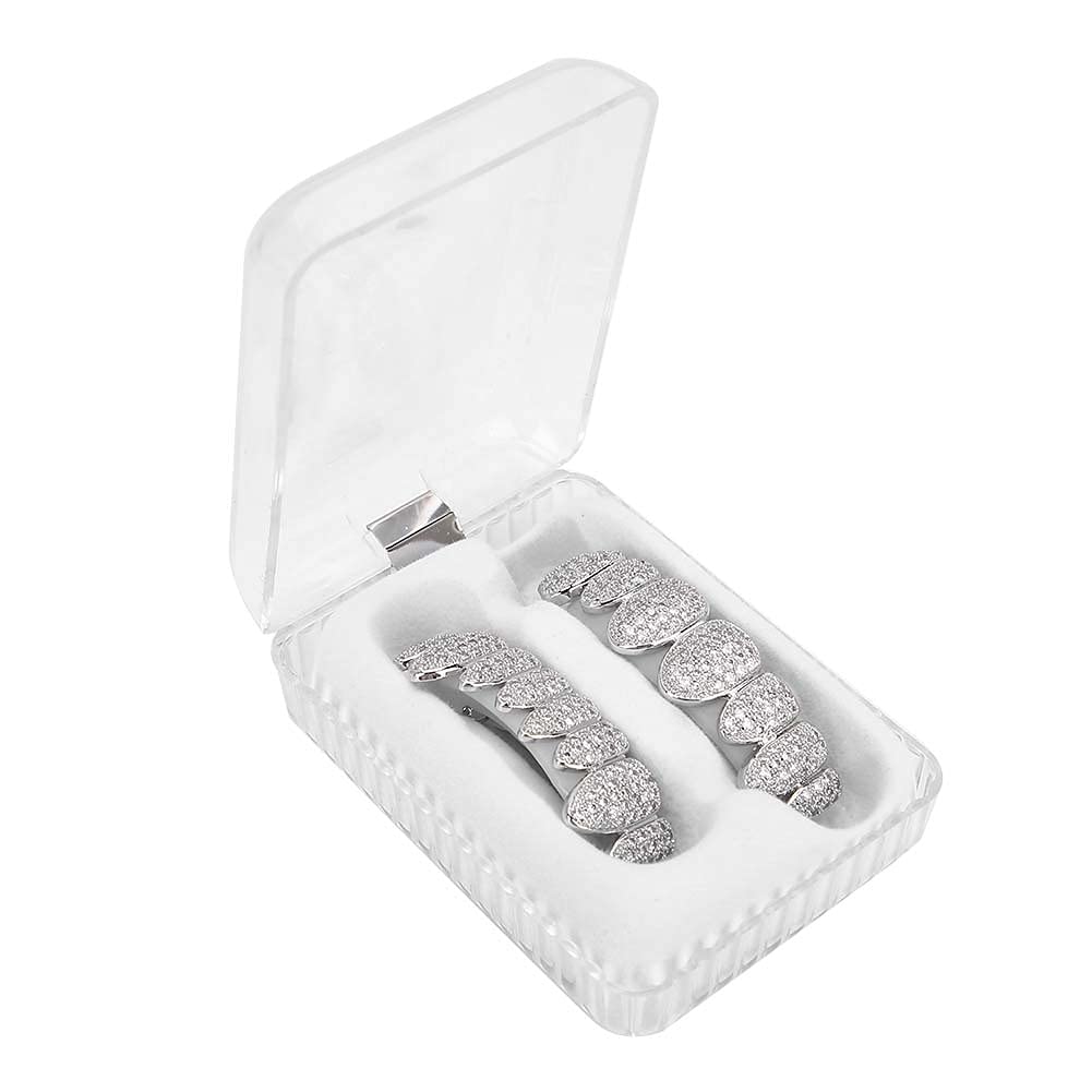 Grillz dental, Grillz Diente, Grillz Dientes Hip Hop Teeth Grill Set Microset Diamond Braces respetuoso con el medio ambiente Latón Galvanik Grill Prá