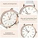 SZJhongfeng Women's Waterproof Gold Analog Watch - Leather Strap,3 Hand,Small Watch with White Dial, Fashion Quartz Wristwatch for Women. (Gold, White)