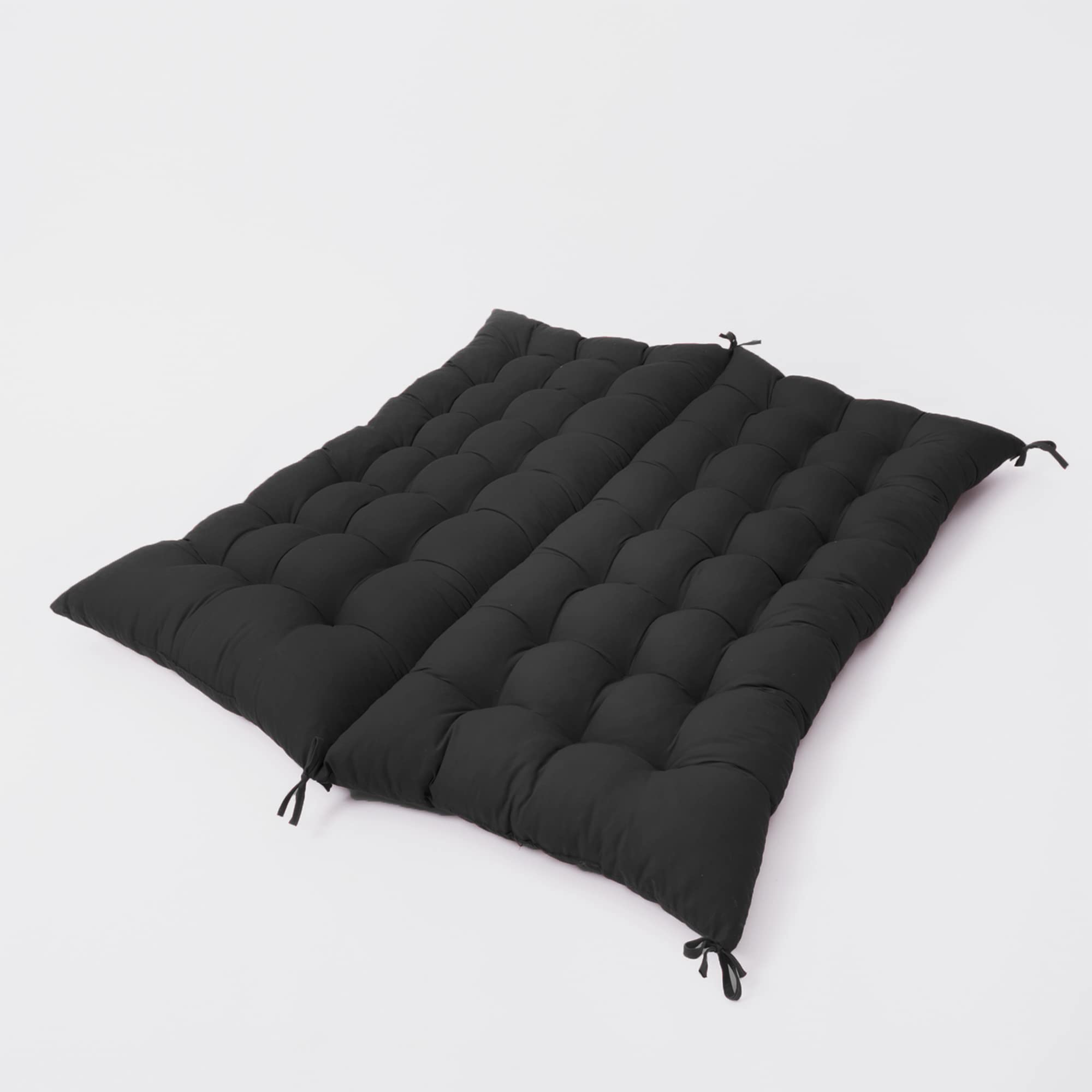 Coussin de banc 3 places épais noir 100x100x8cm avec dossier étanche