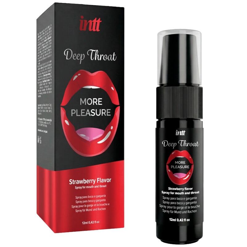 Spray Bucal Refrescante con Efecto Frío y Hormigueo | Sabor Fresa | Ideal para Besos, Juegos en Pareja y Sensaciones Excitantes | Spray Oral 12 ml