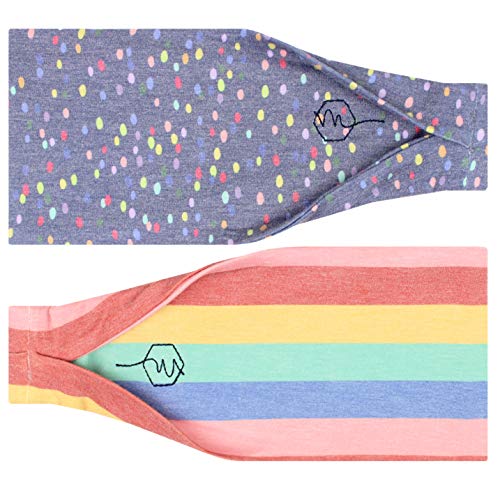 Image of Maven Thread Wide Workout Headbands for Women - Non-Slip Sweatbands for Gym, Running & Yoga