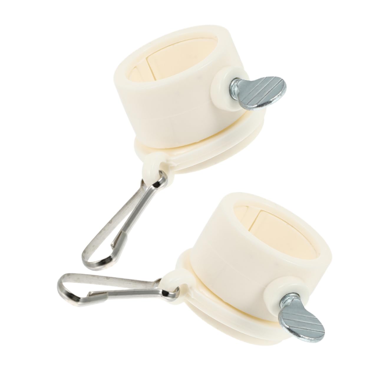 Toyvian 2Pcs Flag Pole Clips User Friendly Hardware for Quick Setup Durable Flagpole Rings Versatile Rotating Design for Secure Flag Installation