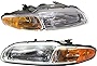 Garage-Pro Headlight Assembly Compatible with 1996-2000 Chrysler Sebring, Set of 2, Driver and Passenger Side, Clear Lens
