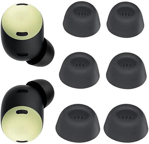 Almohadillas de repuesto de silicona antideslizantes para los oídos, gel compatible con Google Pixel Buds Pro, compatible con la caja, LMS, 3