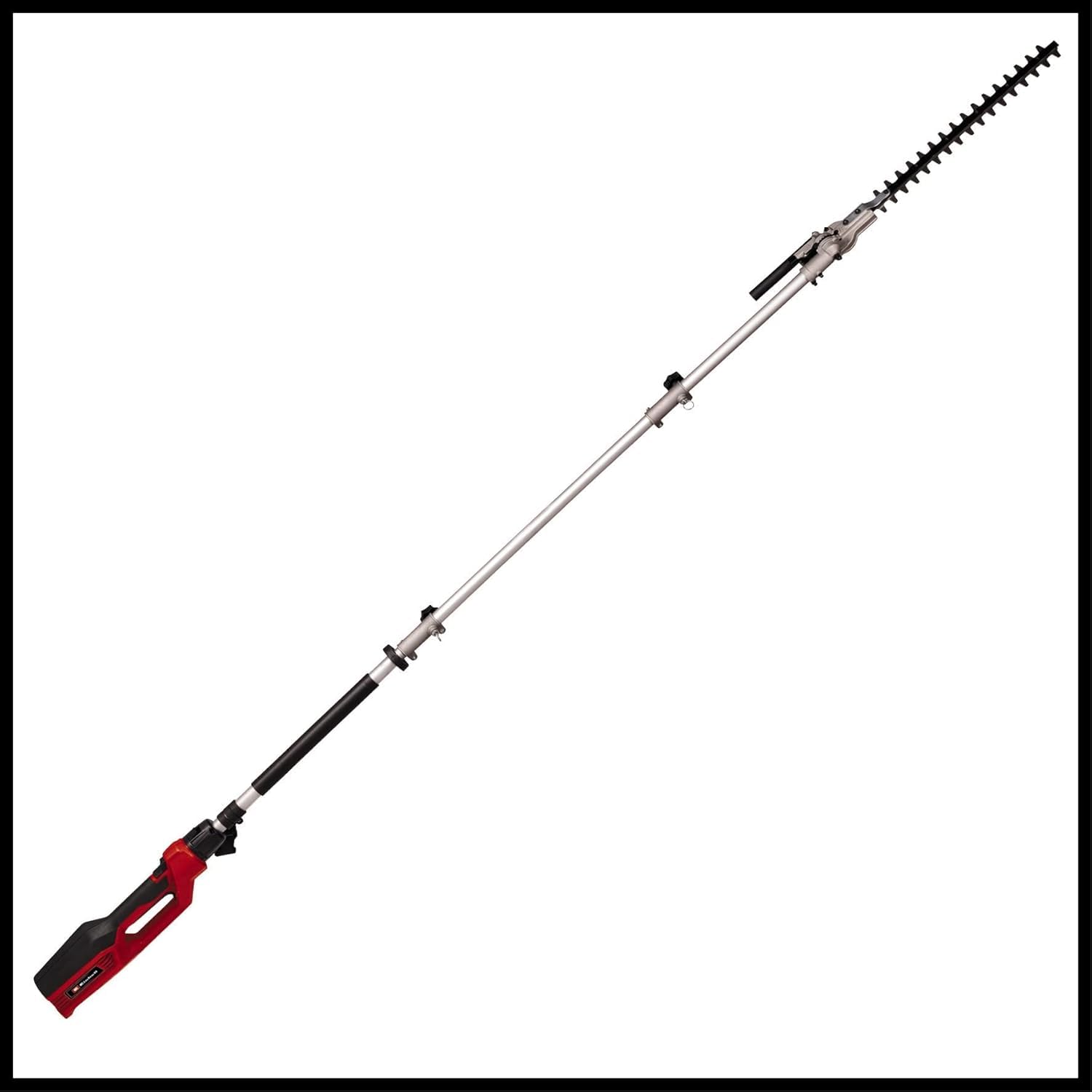 Einhell Elektrische Stab-Heckenschere GC-HH 9046 (900 W, 41,2 cm Schnittlänge, 20 mm Zahnabstand, 1,97 m Reichweite, bis 2,60 m verlängerbar, neigbarer Schneidaufsatz)