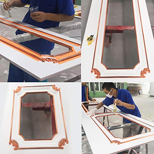 Vgseba 100 Gold Leaf Sheets, Rose Copper Leaf Sheet, Schabin Gold Foil Paper 5.5" By 5.5" Metallic Leaf Sheet For Gilding Crafts, Painting Arts,Furniture Decoration Etc #TOP4