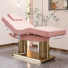Massage Table - Electric Massage Table Includes Multifunctional Lifting,Electric Facial Bed with Pink Simple Modern Style for Beauty Salon