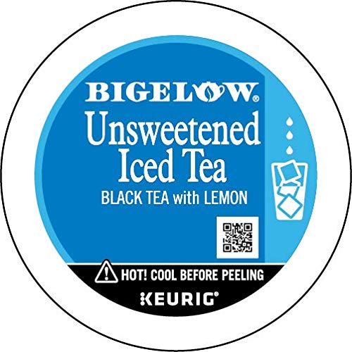 Bigelow Tea Unsweetened Iced Black Tea With Lemon Keurig K Cup Pods, Caffeinated, 22 Count (Pack Of 4) 88 K- Cup Total Pods #TOP2