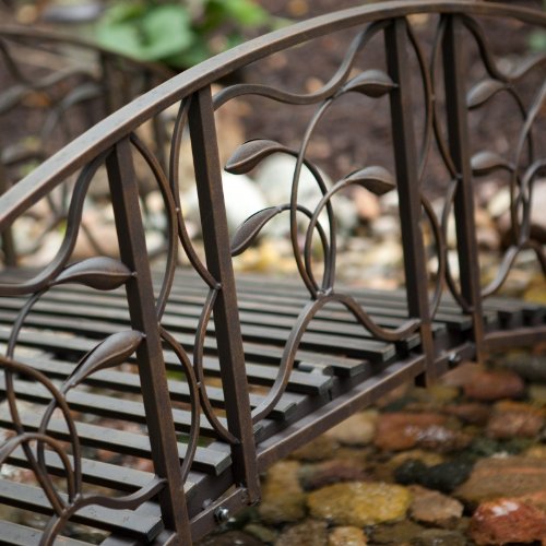 Coral Coast Coral Coast Willow Creek 4-ft. Metal Garden Bridge, Metal - Thumbnail 5