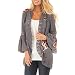 Produktbild DOLDOA Frauen Lace Floral Open Cape Casual Coat Loose Bluse Kimono Jacke Strickjacke (EU: 46, Grau)