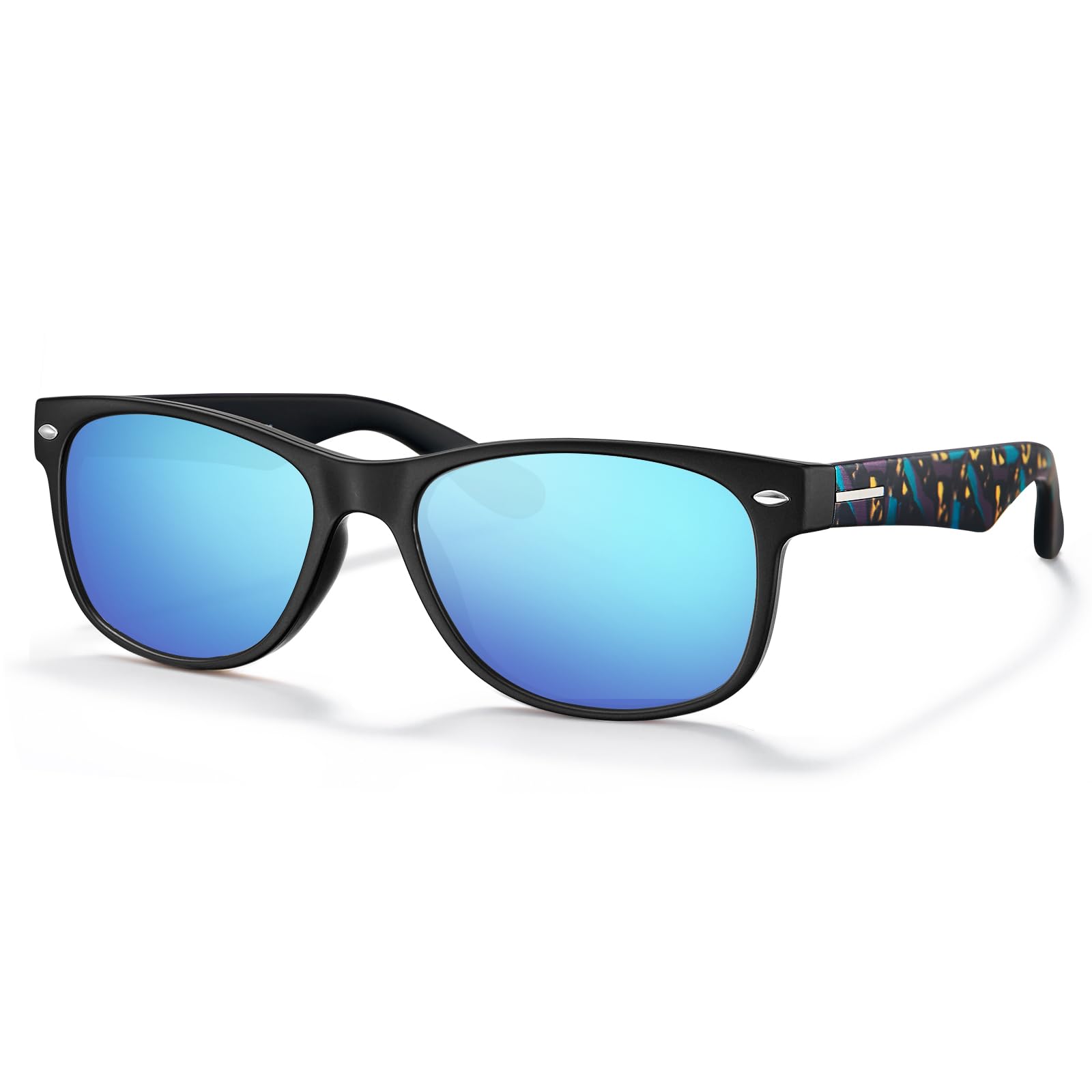 Carfia Occhiali da Sole Polarizzati da Uomo, Protezione UV, Montatura Leggera in TR90, Occhiali da Sole Sportivi Unisex per la Corsa all Aperto CA2100
