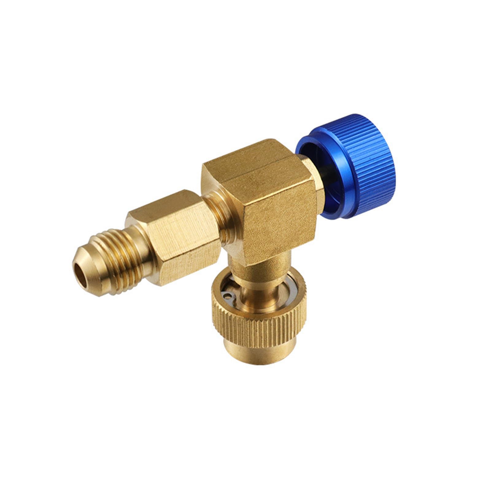 Brass HVAC Fitting Leakproof Design R22 R410 Connector for HVAC Charging Air Conditioning Fitting