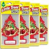 LITTLE TREES Car Air Freshener | Hanging Tree Provides Long Lasting Scent for Auto and Home | 24 Air Fresheners |Wild Cherry