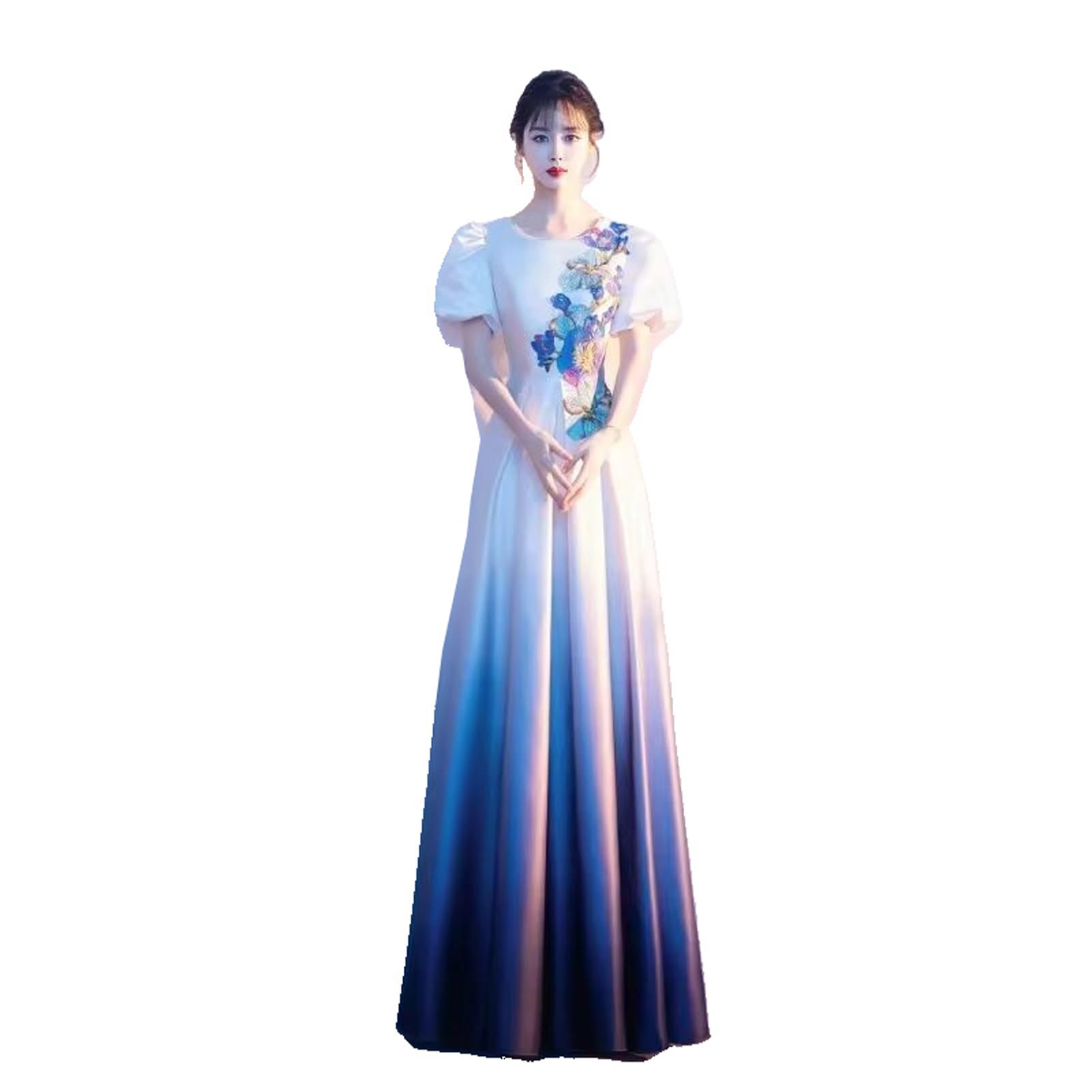 Robe de soirée brodée élégante et vintage style Qipao - 8