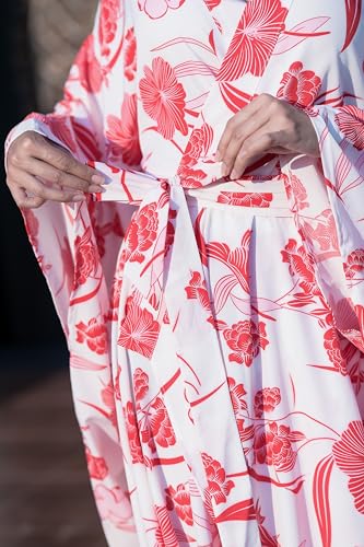 Image of Na'Rak Women's Kimono Robe, Full-Wrap Yukata Style Long Soft Loungewear Luxury Dressing Gown