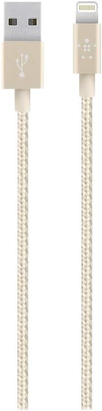 Belkin Metallic Lightning to USB Cable - MFi-Certified iPhone Charging Cable for iPhone Xs, XS Max, XR, X, 8/8 Plus and More (6-inches), Gold