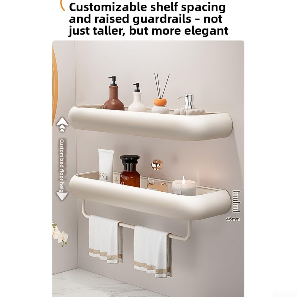 Scaffale portaoggetti da doccia, senza trapano, da appendere, per cucina, spezie, trucchi, cosmetici, shampoo, montaggio a parete, per bagno e cucina (G)