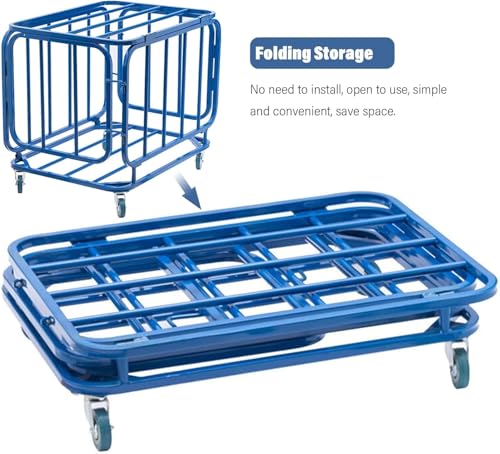 Contenedor de almacenamiento plegable para baloncesto con ruedas 6
