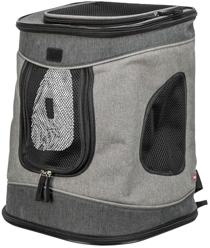 Trixie Mochila Timon, Nylon, 34 x 44 x 30 cm, Negro-Gris, Perro