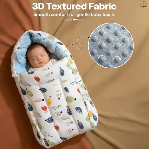 Image of StarAndDaisy 3 in 1 Baby Sleeping Bag /Baby Bedding Set for New Born, Baby Bed for New Born /Very Soft & Comfortable Sleeping Bag for Baby Bed for 0-12 Months /Foldable & Washable Cotton Design -White