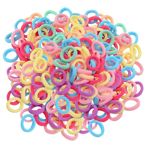 200 Stück Haargummis Mädchen Bunt Elastisch Haargummis Zopfgummis Mädchen Mini Nahtlose Haarbänder Gummibänder Haarbänder für Mädchens Kinder Kleinkinder Baby Weihnachten Geschenke