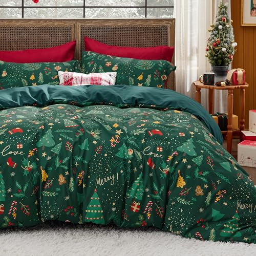 Bedsure Christmas Duvet Cover Queen - Holiday Bedding Collection...