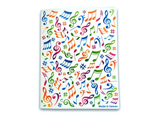 Preisvergleich Produktbild Sichtbuch mit 40 Hüllen, Kunststoff, weich, Motiv: Musiknoten